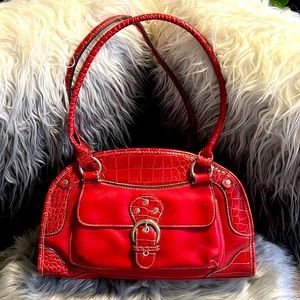 CLOSET CLEAR OUT Red Faux Leather Shoulder Bag